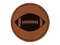 Football Sport Round Iron-On Engraved Faux Leather Patch Applique - 2.5"